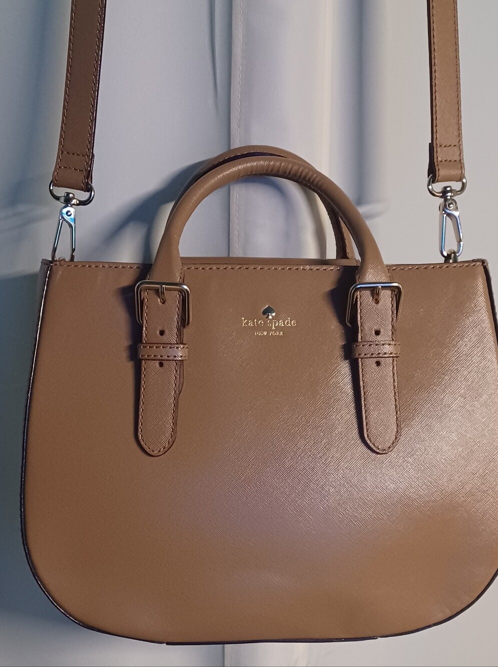 Kate Spade Saffiano Large Leather Satchel W/Detachable Crossbody Strap - NEW